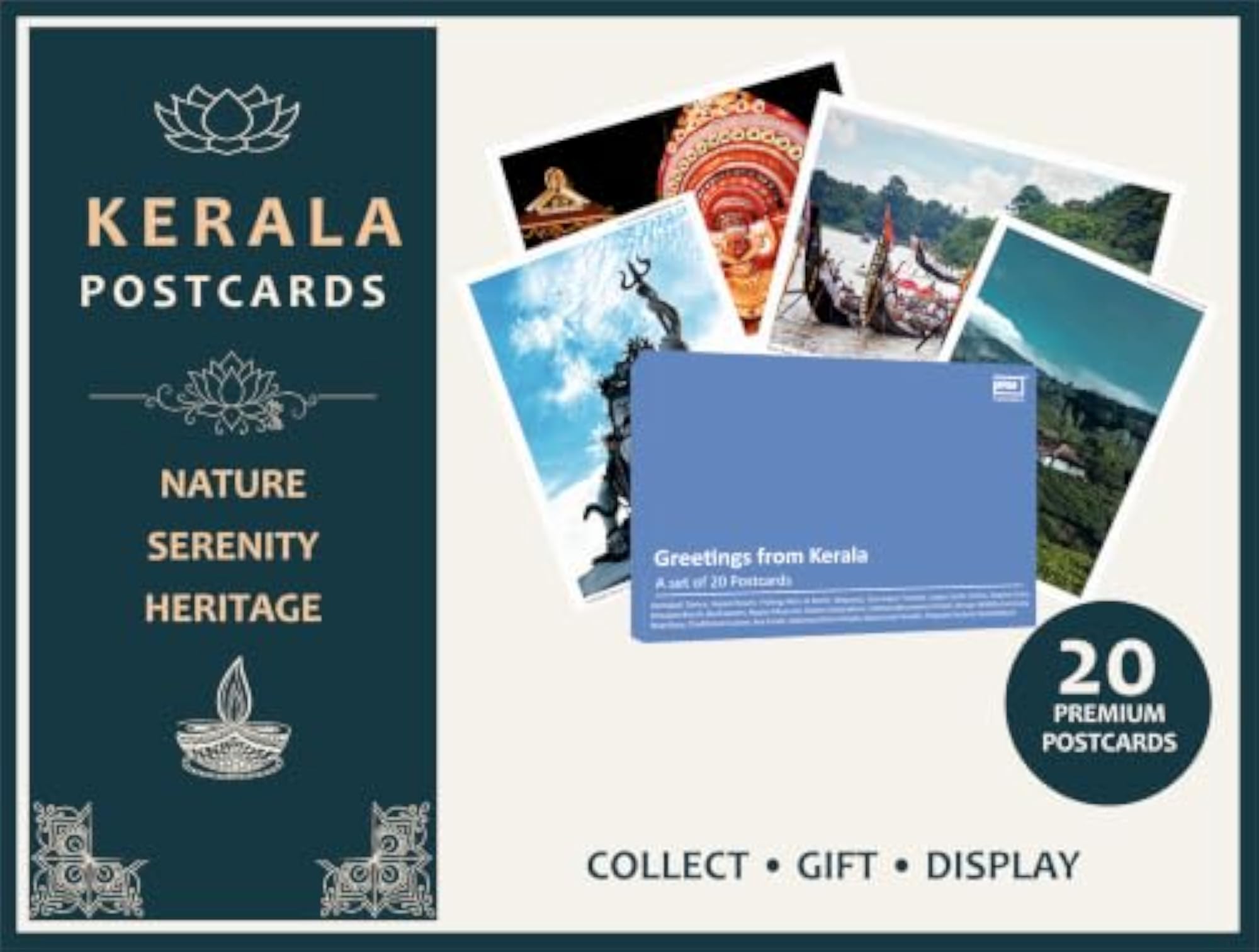 Postcards of Kerala - Set of 20 Unique Designs